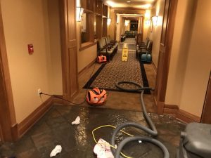 water damage restoration commercial building cleanup extraction